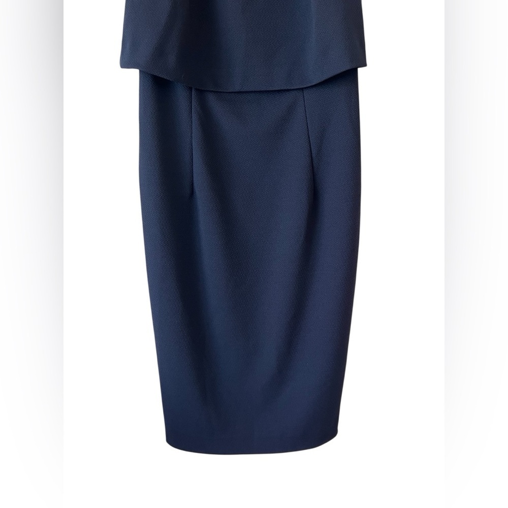 Trina Turk Navy Shalay Ponte Textured Dress Size 6 - Picture 2 of 10